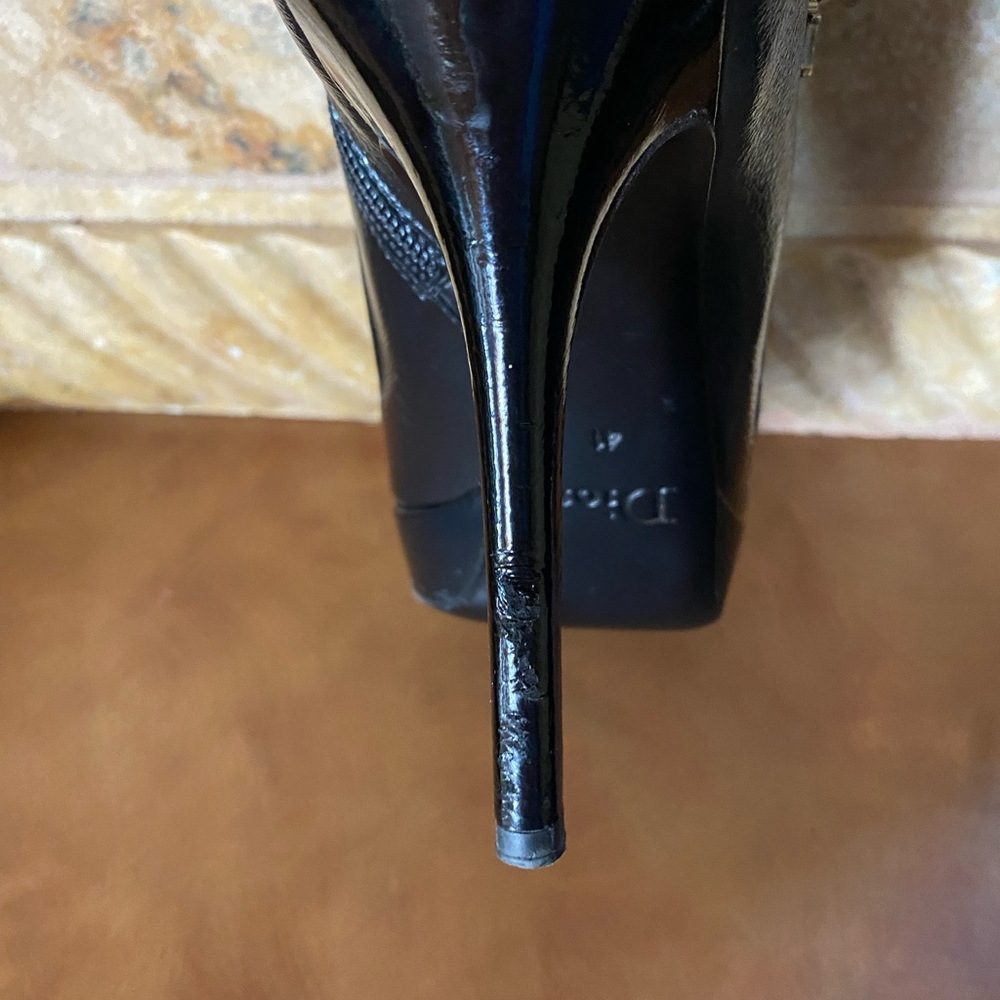 Christian Dior Suede with Embroidered Detail Black Booties 10.5 - Picture 14 of 16